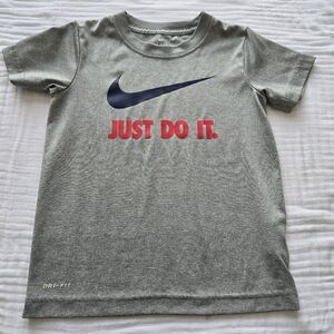 Nike Gray and Blue Kids T-Shirt